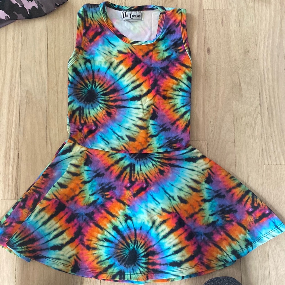 Tie dye fit and flare dress - brand is Dori Creations